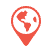orange world map icon
