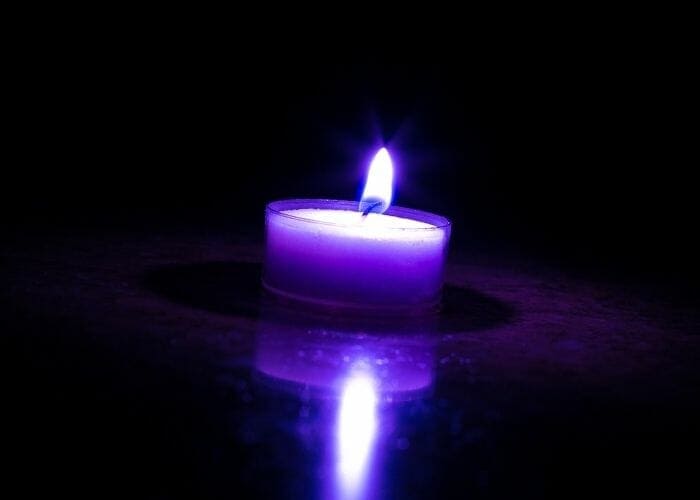 Virtual Remembrance Wall 13 Bereavement Purple Candle