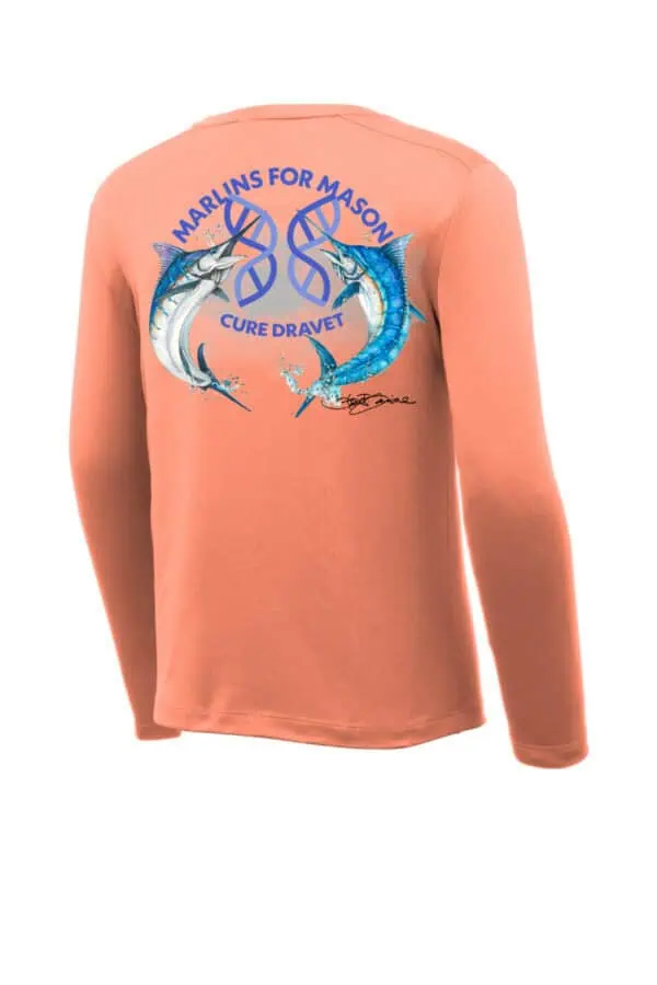 2025 Long Sleeve Performance T-shirt: Coral - Youth Sizes (Copy)
