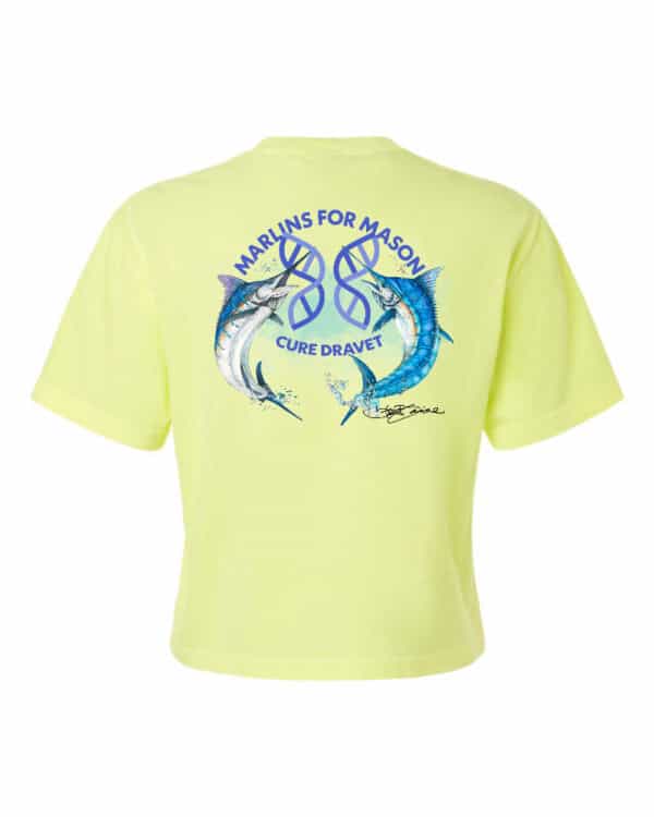 2025 Boxy Crop T-shirt: Neon Yellow - Women's